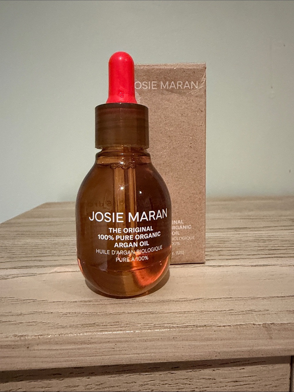 JOSIE MARAN Amber Bottle with Red Dropper Facial Oil